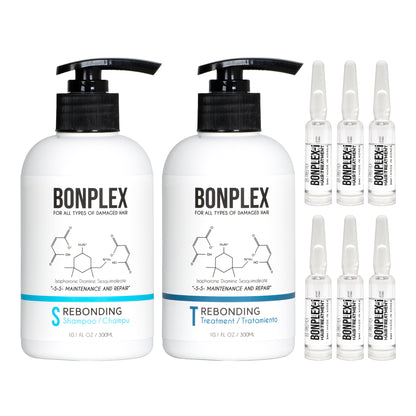 Bonplex Rebonding Shampoo Treatment Ampoule Trio 10oz