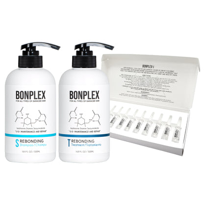 Bonplex Rebonding Shampoo Treatment Ampoule Trio 16oz